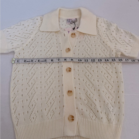 Love By Design Kids Ivory Knit Button-Up Shirt - Picture 3 of 5